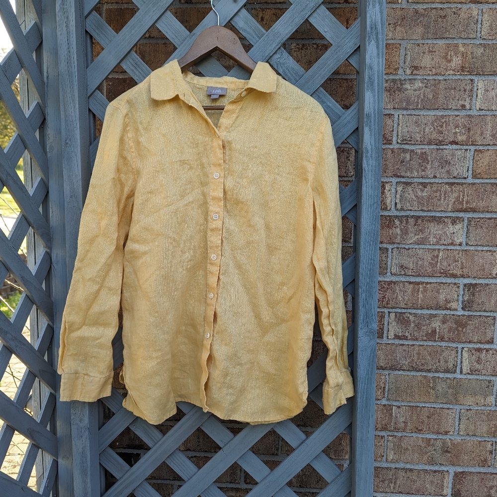 J. Jill Yellow Button Down Shirt